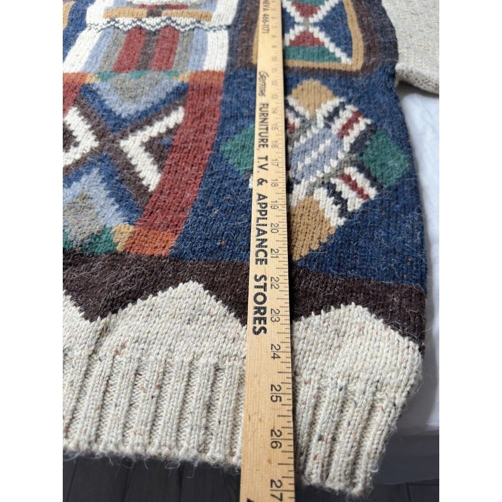 Etchings Southwestern AztecTribal Western Geometric Pattern Men Sweater Large - Picture 2 of 7
